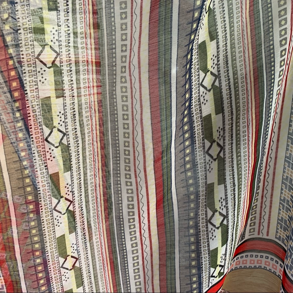 Room Mates Swoop Neck Multi Pattern Blouse | L - Picture 9 of 9
